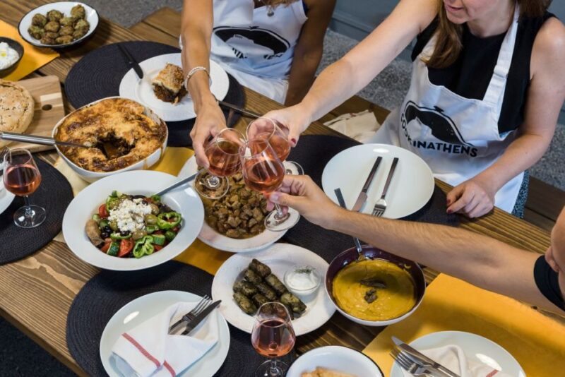 Athens: Traditional Greek Cooking Class With Full Meal - Inclusions in the Package