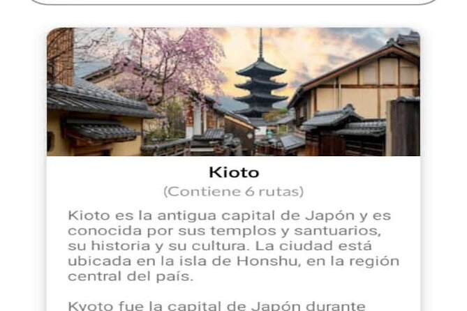 Audio Guide App Japan Tokyo Kyoto Takayama Kanazawa Nikko and Others - Destinations Covered in the App