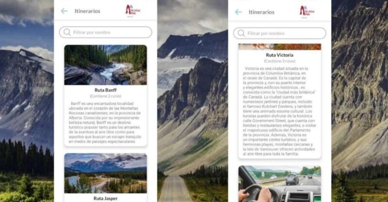 Audioguide for Western Canada Road Routes (Rocky Mountains) - Multilingual Audio Guide