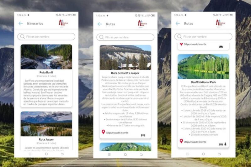 Audioguide for Western Canada Road Routes (Rocky Mountains) - Routes and Points of Interest