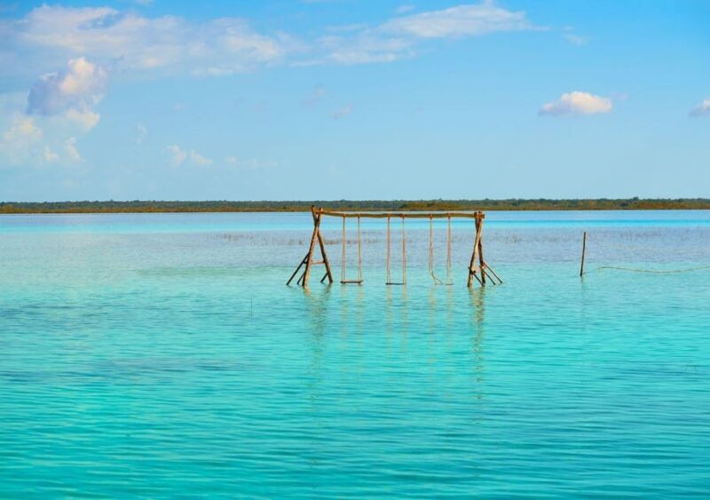 Bacalar: Pontoon Ride, Blue Cenote, Lunch, and Transportation - Visiting the Blue Cenote