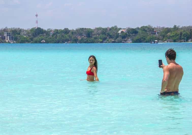 Bacalar: Pontoon Ride to Lagoon and Cenote Azul Exploration - Explore the 7 Colors Lagoon