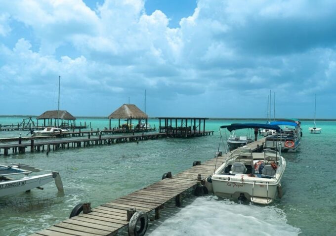 Bacalar: Pontoon Ride to Lagoon and Cenote Azul Exploration - Panoramic Views of San Felipe Fort
