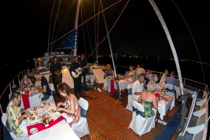 Bali Benoa: 5-Course Romantic Dinner Cruise With Live Music - Inclusions and Amenities