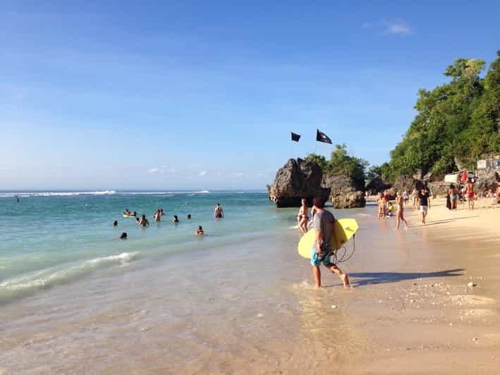 Bali: Melasti Kecak Dance, Padang Beach & Jimbaran Bay Tour - Key Points