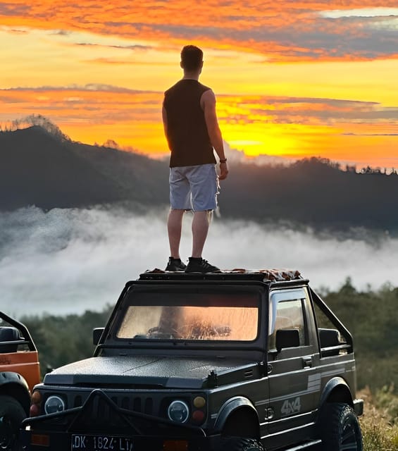 Bali : Mount Batur Jeep Sunrise and Natural Hot Spring Tour - Scenic Jeep Ride