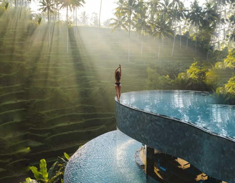 Bali: Sunrise Jeep Mount Batur With Hot Spring Relaxation - The Green Rice Terraces and Waterfall: Bali’s Agricultural Heart