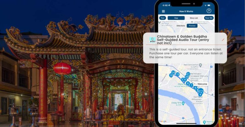 Bangkok: Chinatown and Wat Traimit Self-Guided Walking Tour - Key Points