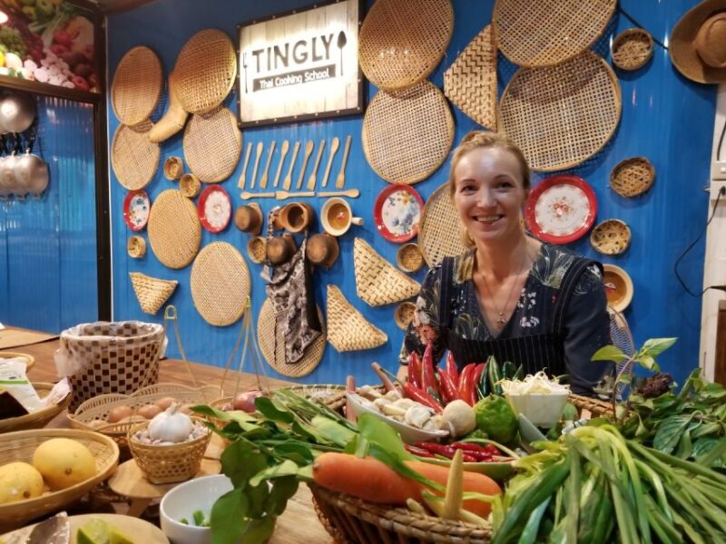 Bangkok: Tingly Thai Cooking School Half-Day Cooking Class - Market Tour and Cookbook