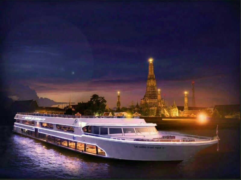 Bangkok: White Orchid Chao Phraya Dinner Cruise - Dining Experience