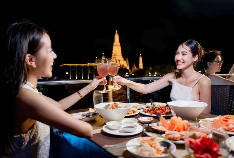 Bangkok: White Orchid Chao Phraya River Dinner Cruise & Beer - Dining Experience