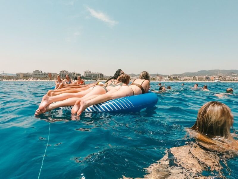 Barcelona: Boat Party With Paella Lunch and Swim - Paella Lunch Included