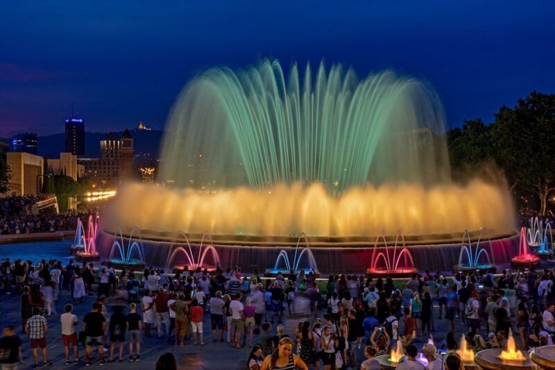 Barcelona Cable Car Sky Views, Magic Fountain & Castle Visit - Key Points