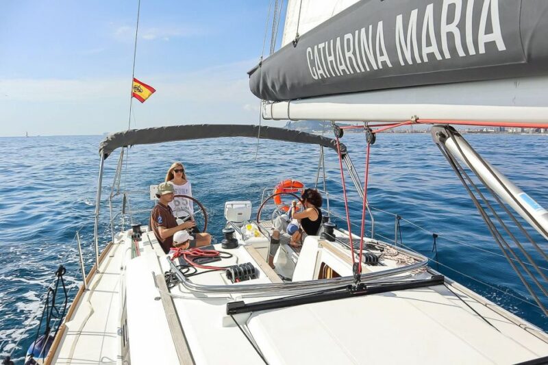Barcelona: Coastline Boat Trip With Snacks and Cava - Refreshing Mediterranean Swim