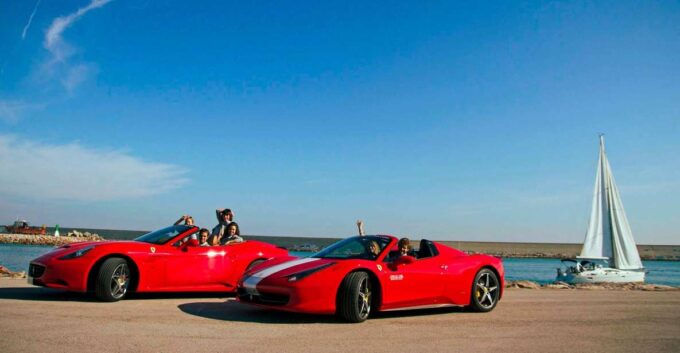Barcelona: Ferrari Driving & Jet Ski or Sailing Experience - Booking and Logistics