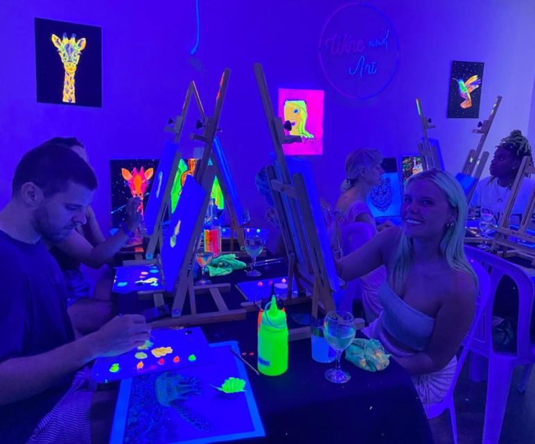 Barcelona: Fluorescent Paint and Wine Workshop - Accessibility and Restrictions