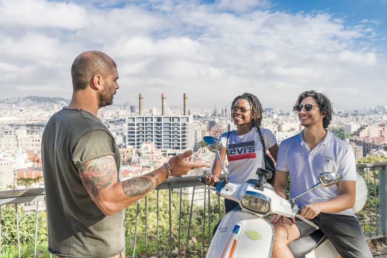 Barcelona Guided Tour by Vespa & Jamón Premium Tasting - Key Points