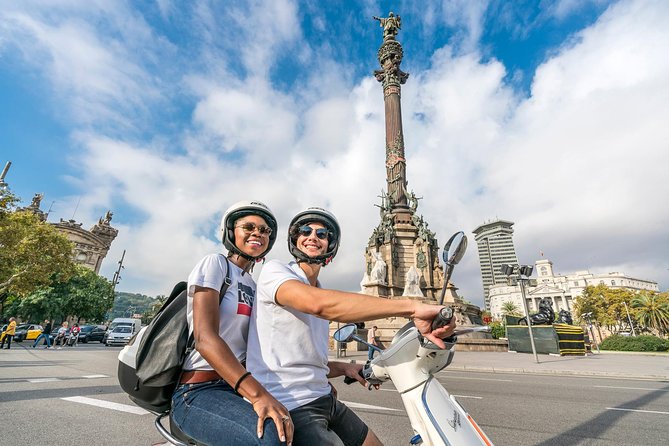 BARCELONA ICONS & PANORAMIC VIEWS by Vespa Scooter - Navigating the City Streets