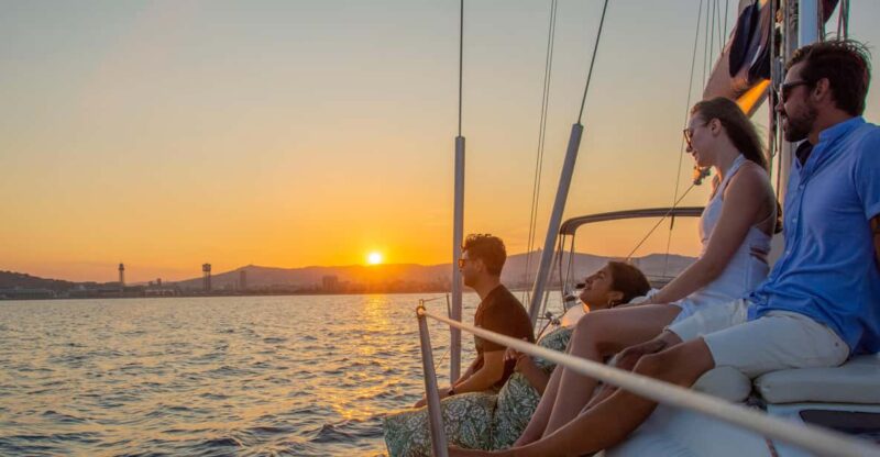 Barcelona: Sailing Boat Ride With Sunset, Wine and Snacks - Experience Details