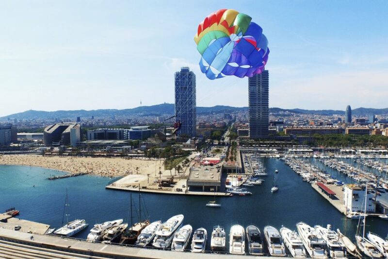 Barcelona: Small-Group Parasailing Experience - High-Speed Speedboat Ride Across Bay