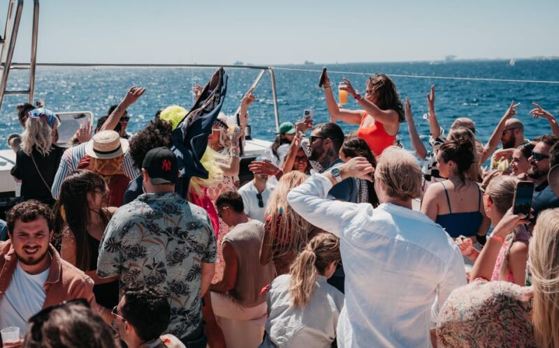 Barcelona  - Swim & Party Boat With Paella - Key Points