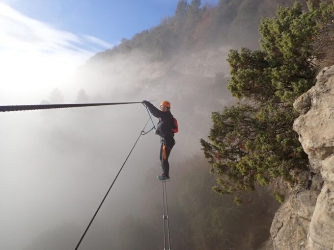 Barcelona: Via Ferrata Baumes Corcades in Centelles - Meeting Point and Transportation