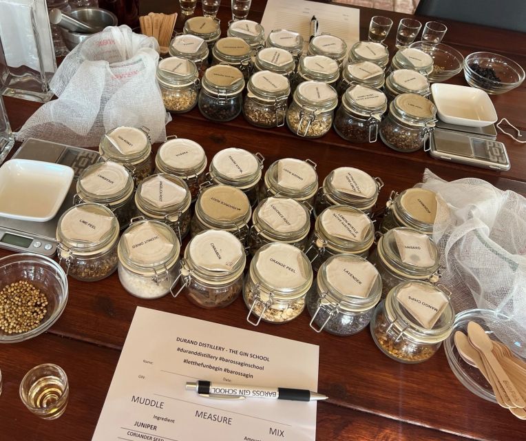 Barossa Gin School: Gin Making Experience With Light Lunch - Botanical Selection and Experimentation