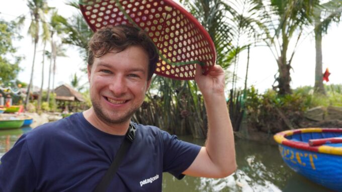 Basket Boat at Coconut Village, Kitchen Show and Big Lunch - Traditional Vietnamese Lunch