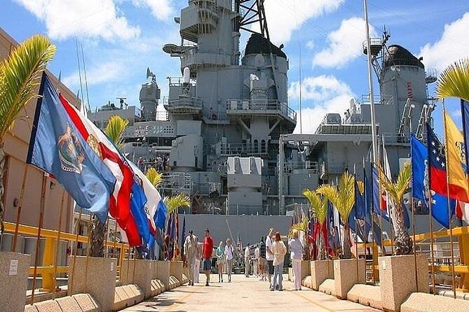 Battleships of WWII at Pearl Harbor Departing From Waikiki - Battleship Missouri Exploration