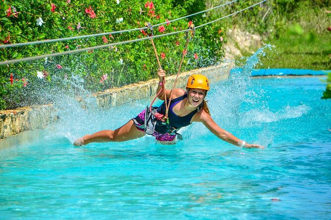 Bavaro Extreme Zipline Splash & Waterfall Pool Combo Experience - Refreshing Waterfall Pool Delight