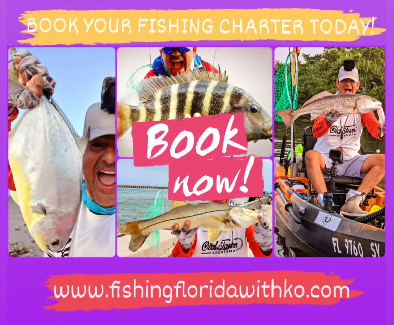 Beach, Jetty and Kayak Fishing Charters in Florida - Pricing and Rates