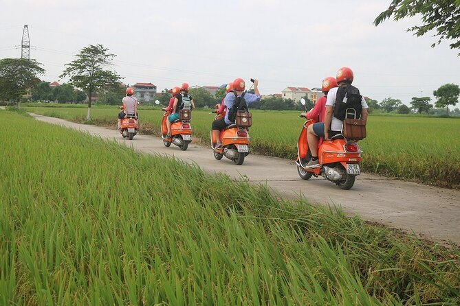 Beautiful Female Riders Vespa Red River Countryside Tour 5 Hours - Culinary Delight