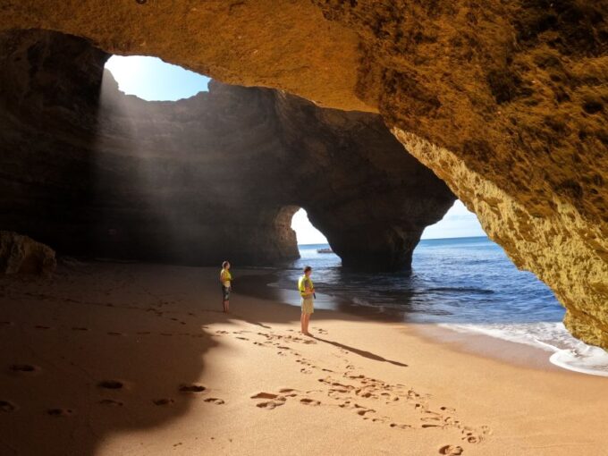 Benagil: Benagil Cave and Marinha Beach Kayak Tour - Paddling to Marinha Beach