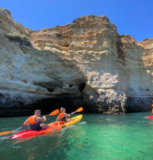 Benagil: Caves, Coves & Secret Beaches Guided Kayaking Tour - Inclusions and Meeting Point