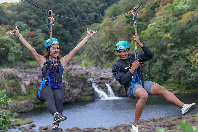 Big Island 9-Line Zipline Experience Plus Kayaking Tour - Scenic Waterfall and Pond