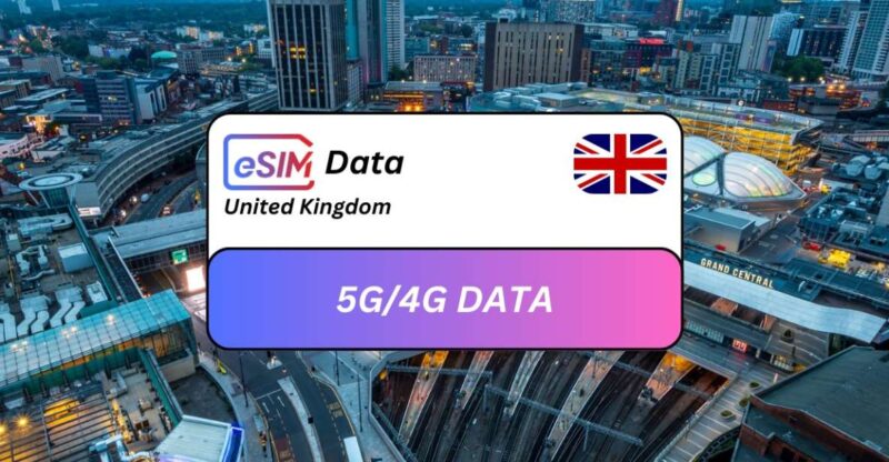 Birmingham: United Kingdom Esim Roaming Data Plan - Flexible Data Plans
