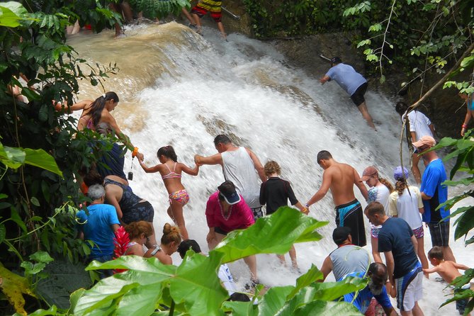Blue Hole and Dunns River Falls From Falmouth - Cascading at Dunns River Falls