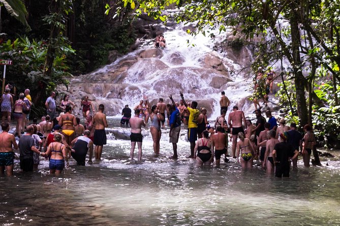Blue Hole & Dunns River Falls With Lunch From Falmouth and Montego Bay - Climbing Dunns River Falls