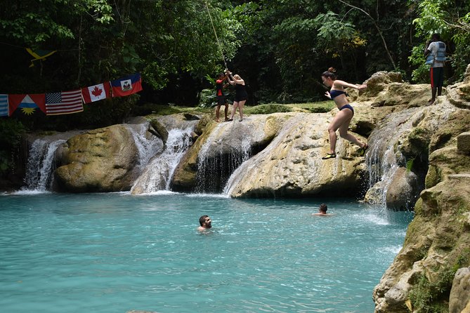 Blue Hole Plus Secret Falls and Dunns River Falls Combo From Falmouth Hotels - Inclusions and Logistics