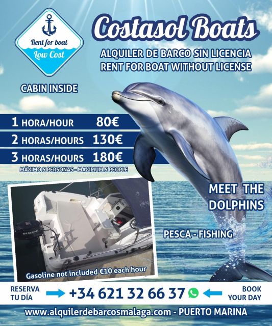 Boat Rental in Malaga - Instructor and Group Size