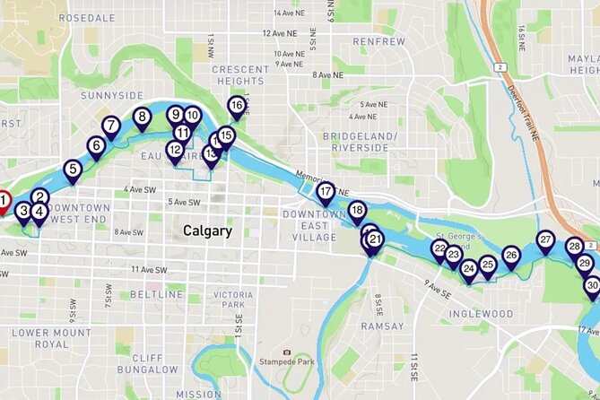 Bow River Trail: a Smartphone Audio Walking Tour - Meeting and Pickup Location