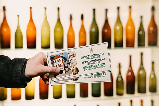 Brewery Museum Entrance Including a Glass of Beer - Pilsner Urquell Beer Tasting