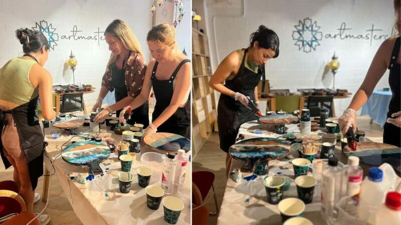 Brisbane: Resin Art Classes - Cheeseboards & Coasters - What You Can Expect from the Resin Art Class in Brisbane