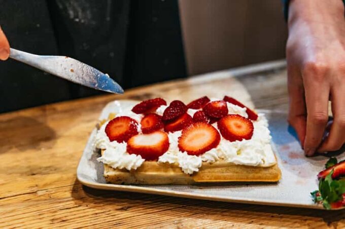 Brussels: Waffle Making Workshop - Collaborative Team Experience