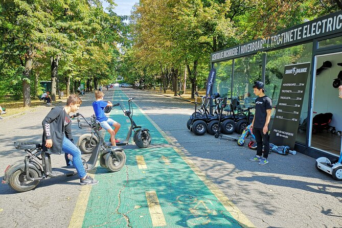 Bucharest Electric City Tour + SB Electric Center No Need Driver Licence #Green - Safety Equipment and Guidance