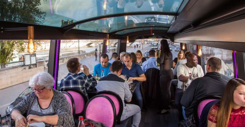 Bus Toqué Champs Elysées Tour W/ 3-Course Dinner & Champagne - Experience Highlights