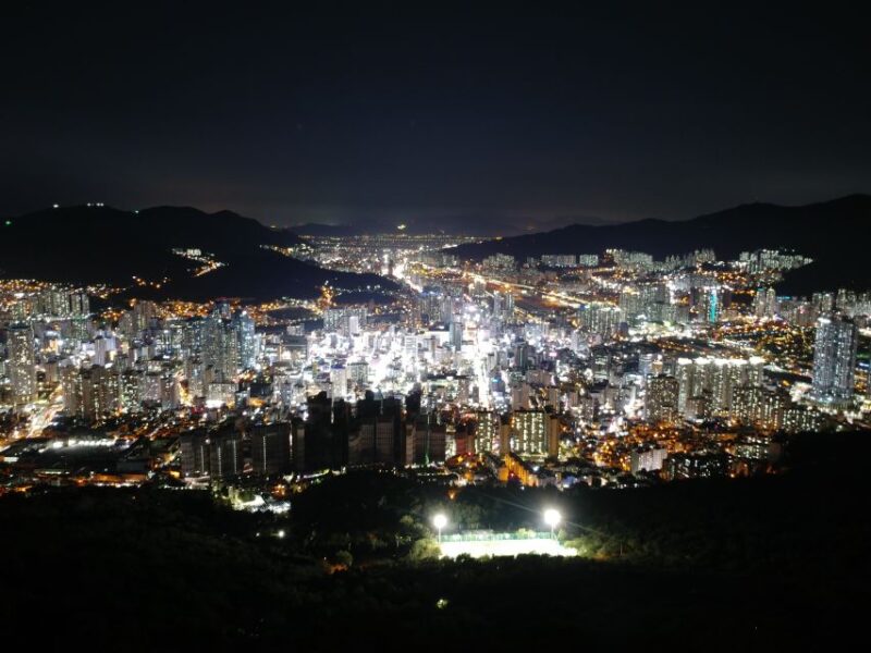 Busan: Night Viewpoints With Evening Cruise W/ Fireworks - Panoramic Viewpoint at Hwangnyeongsan Mountain