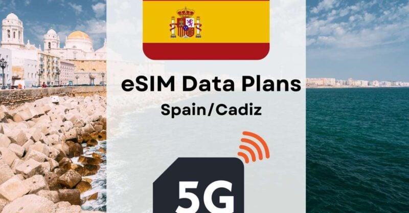 Cadiz: Esim Internet Data Plan for Spain 4g/5g - Key Points