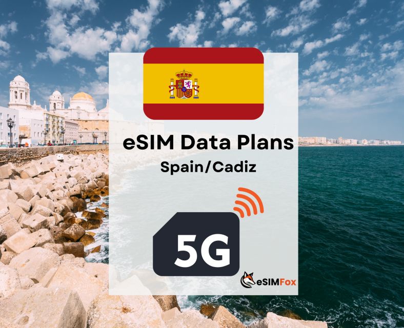 Cadiz: Esim Internet Data Plan for Spain 4g/5g - Pricing and Savings