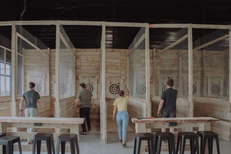 Caen: Axe Throwing - Interactive and Competitive Elements